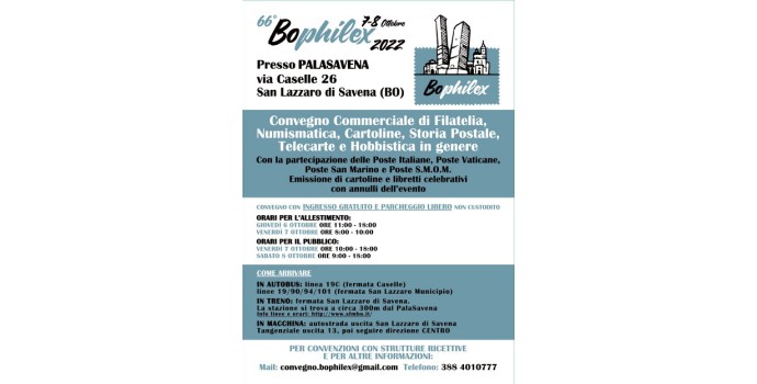 66° Bophilex": convegno filatelico numismatico e hobbistica